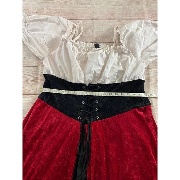 Vintage Lip Service Los Angeles Red Velvet Renaissance Cosplay Costume - 2XL (Fl - Picture 5 of 12